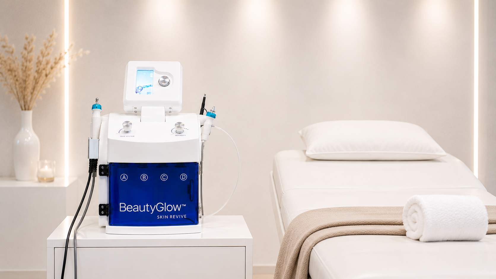 BeautyGlow Gerät im Behandlungsraum