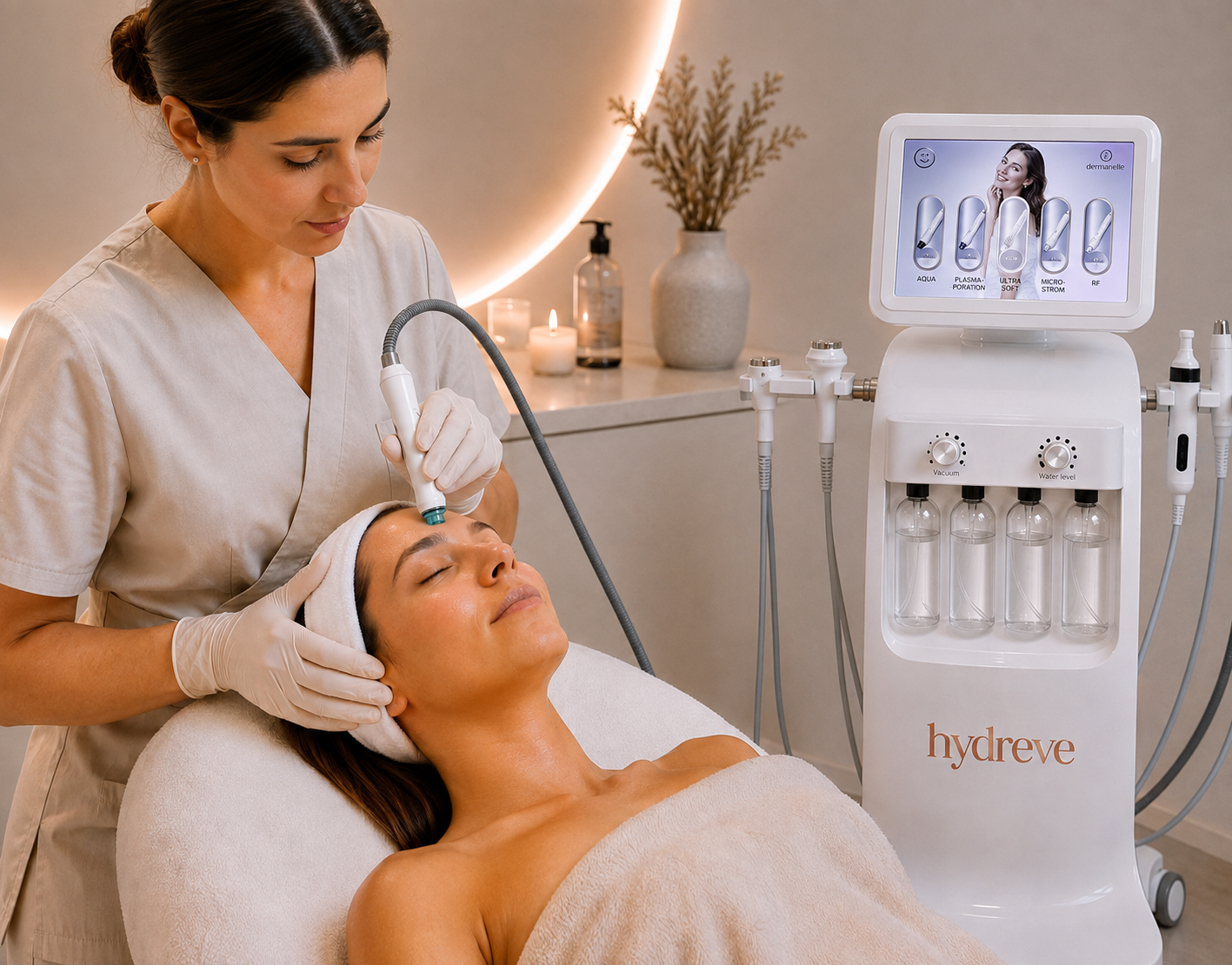 Individuelle Gesichtsbehandlung mit der Hydréve Plattform