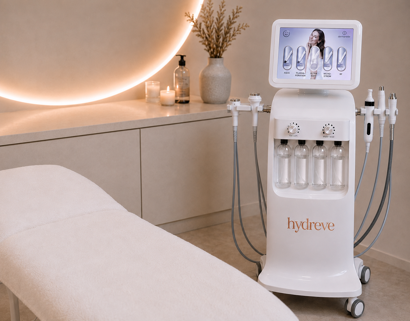 Hydréve Skin-Longevity-Plattform im professionellen Behandlungsraum